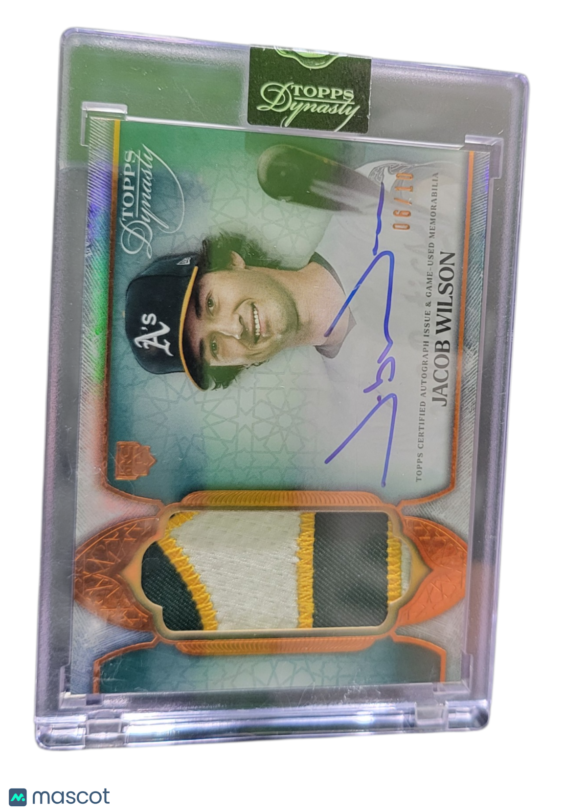 2025 Topps Dynasty Jacob Wilson #Dap-Jw15 06/10 Patch Memorabilia