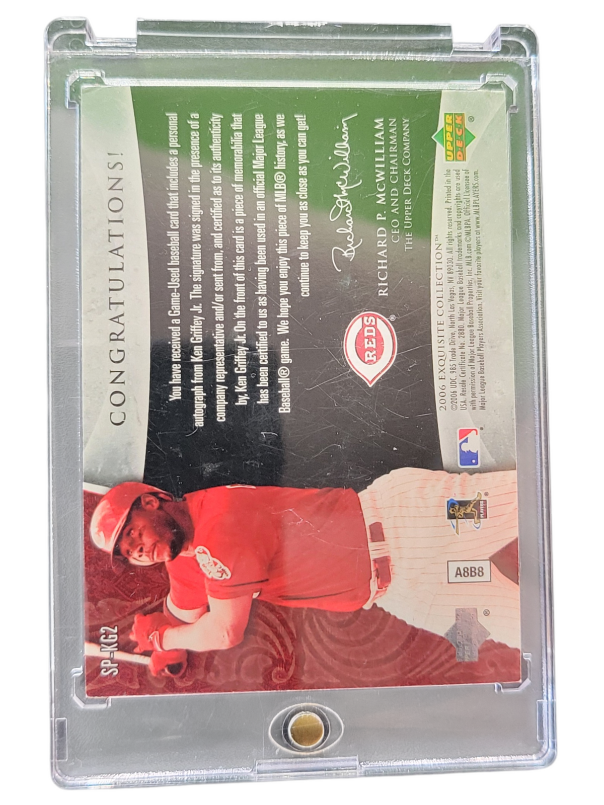 2006 Upper Deck Exquisite Ken Griffey Jr. #Sp-Kg2 Patch /30 Memo