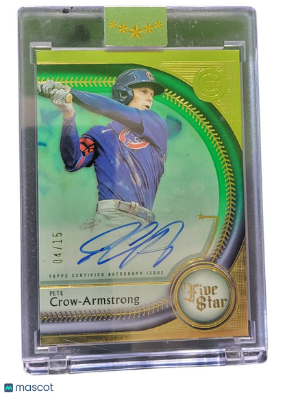 2024 Topps Five Star Pete Crow-Armstrong #Fsa-Pc Green 04/15
