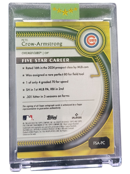 2024 Topps Five Star Pete Crow-Armstrong #Fsa-Pc Green 04/15