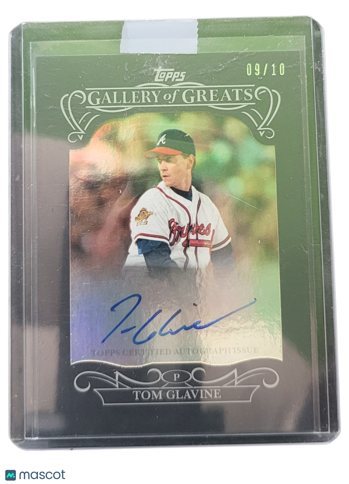 2015 Topps Gallery Of Greats Autographs Tom Glavine #Gga-Tg Green 09/10