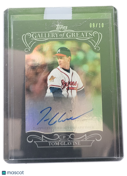 2015 Topps Gallery Of Greats Autographs Tom Glavine #Gga-Tg Green 09/10