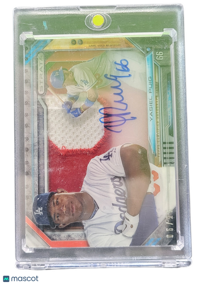 2015 Topps Strata Signature Relic Yasiel Puig #Ssr-Yp Patch Signature Relic