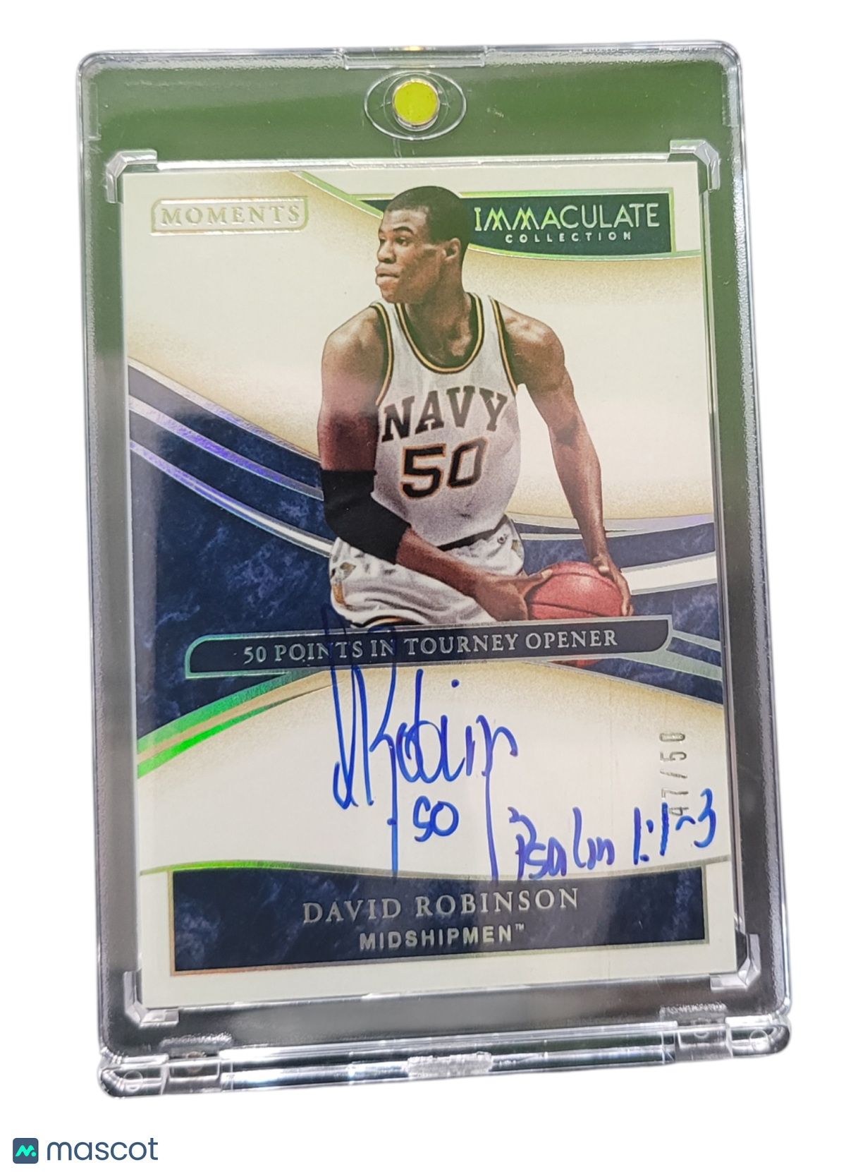 2020 Panini Immaculate Collection Collegiate David Robinson #Im-Dr 7/50