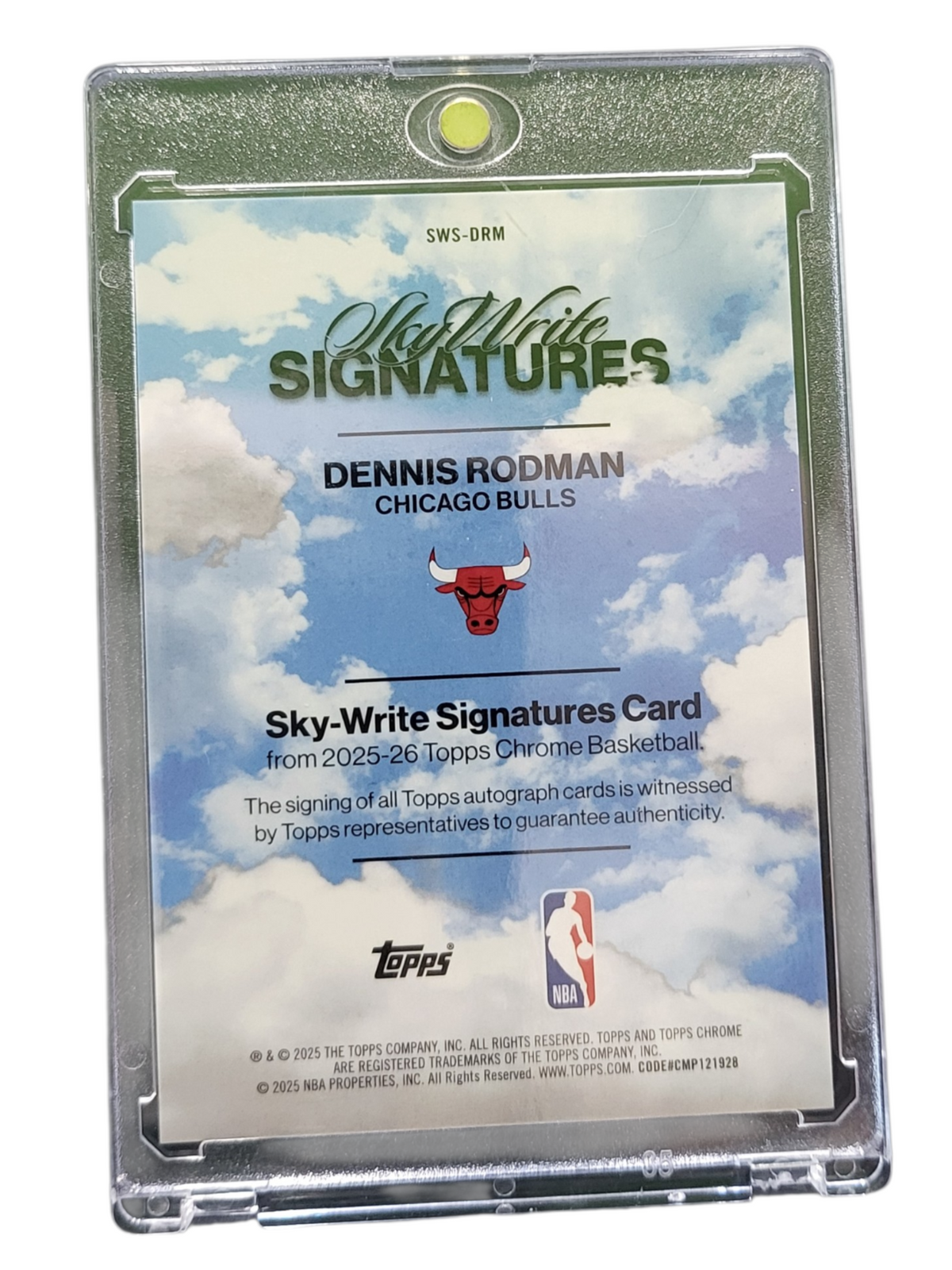 2025 Topps Chrome Skywrite Signatures Dennis Rodman #Sws-Drm 090/150