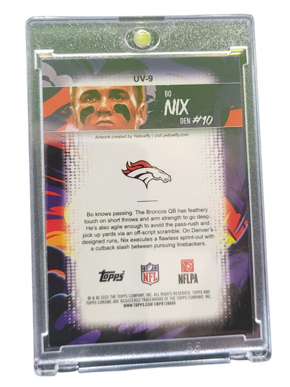 2025 Topps Chrome Uv Out Of This World Bo Nix #Uv-9