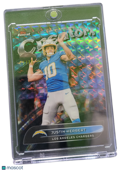 2025 Topps Finest Creators Justin Herbert #Cr-17 Green 05/10
