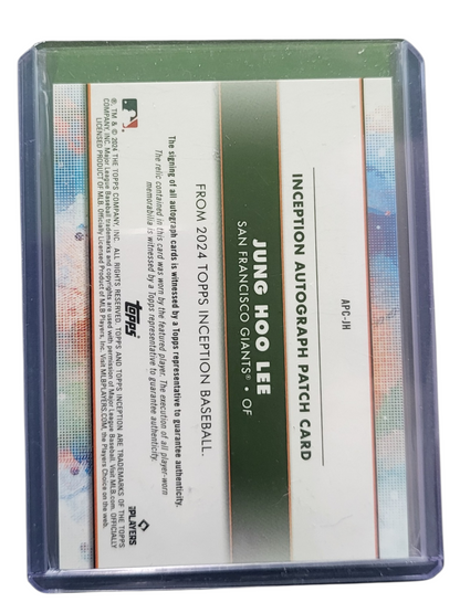 2024 Topps Inception Baseball Jung Hoo Lee #Apc-Worn Memo Auto Patch Card Rc