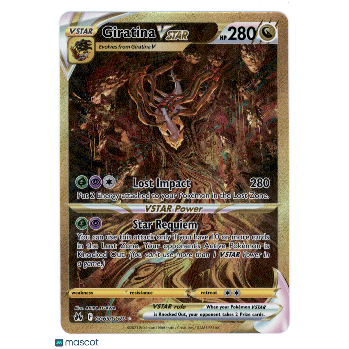 2023 Crown Zenith Giratina Vstar #Gg69/Gg70 Ur