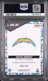 2025 PANINI MOSAIC AUTOGRAPHS MOSAIC AMC-JHT JUSTIN HERBERT RED PSA 10