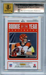 Joe Burrow 2020 Panini ROY Contenders Blue Auto #1 25/75 BGS 9 Auto 10 Cracked Slab