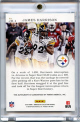 James Harrison 2016 Immaculate Collection Football Immaculate Moments Auto 7/15 #JH-1