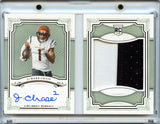 Ja'Marr Chase 2021 Panini National Treasures Rookie First Edition Signatures Booklet Patch Auto 46/99 #RFE-JC