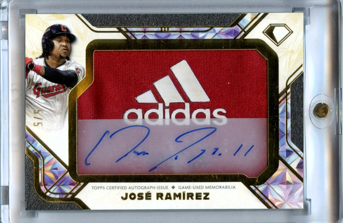 Jose Ramirez 2025 Diamond Icons Preeminent Pieces Relic Patch Auto 5/5 #PPRA-JR