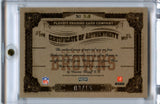 Jim Brown 2006 Donruss Playoff National Treasures NFL Timeline Triple Patch Auto 3/15 #TL-JB