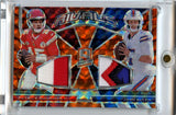 Patrick Mahomes / Josh Allen 2024 Spectra Football Orange Rivals Dual Patch 8/10 #RVL-PMJA