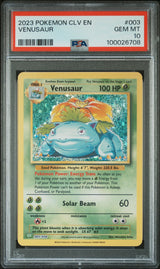 Graded 2023 PKM CLV EN Venusaur & Lugia Ex Deck #003 Venusaur Trading Card Game PSA 10 Gem Mint