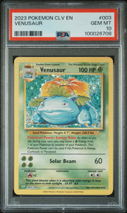 Graded 2023 PKM CLV EN Venusaur & Lugia Ex Deck #003 Venusaur Trading Card Game PSA 10 Gem Mint
