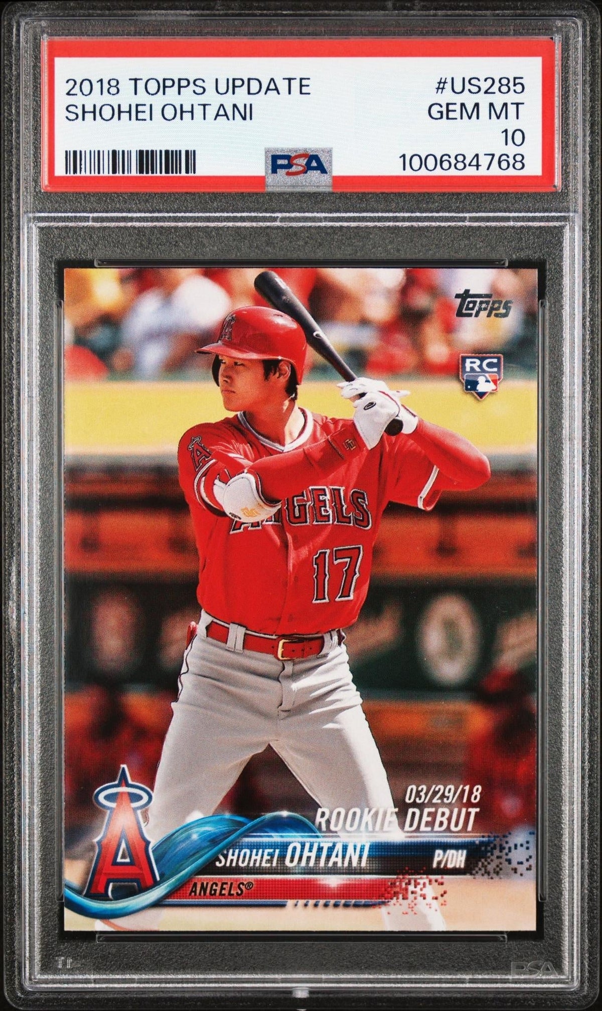 2018 Topps Update Rookie Debut Shohei Ohtani #Us285 PSA 10 100684768
