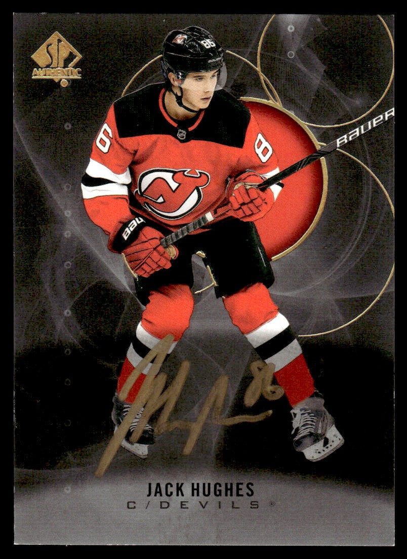 2020 Upper Deck Sp Authentic 41 Jack Hughes Devils Auto