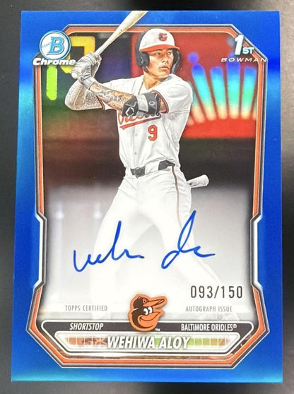 2026 Bowman Wehiwa Aloy #Cpa-Wa Chrome Auto Blue Refractor /150 1St Prospect