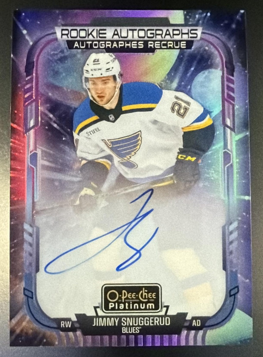 2025 O-Pee-Chee Platinum Jimmy Snuggerud Cosmic Rookie Auto /65