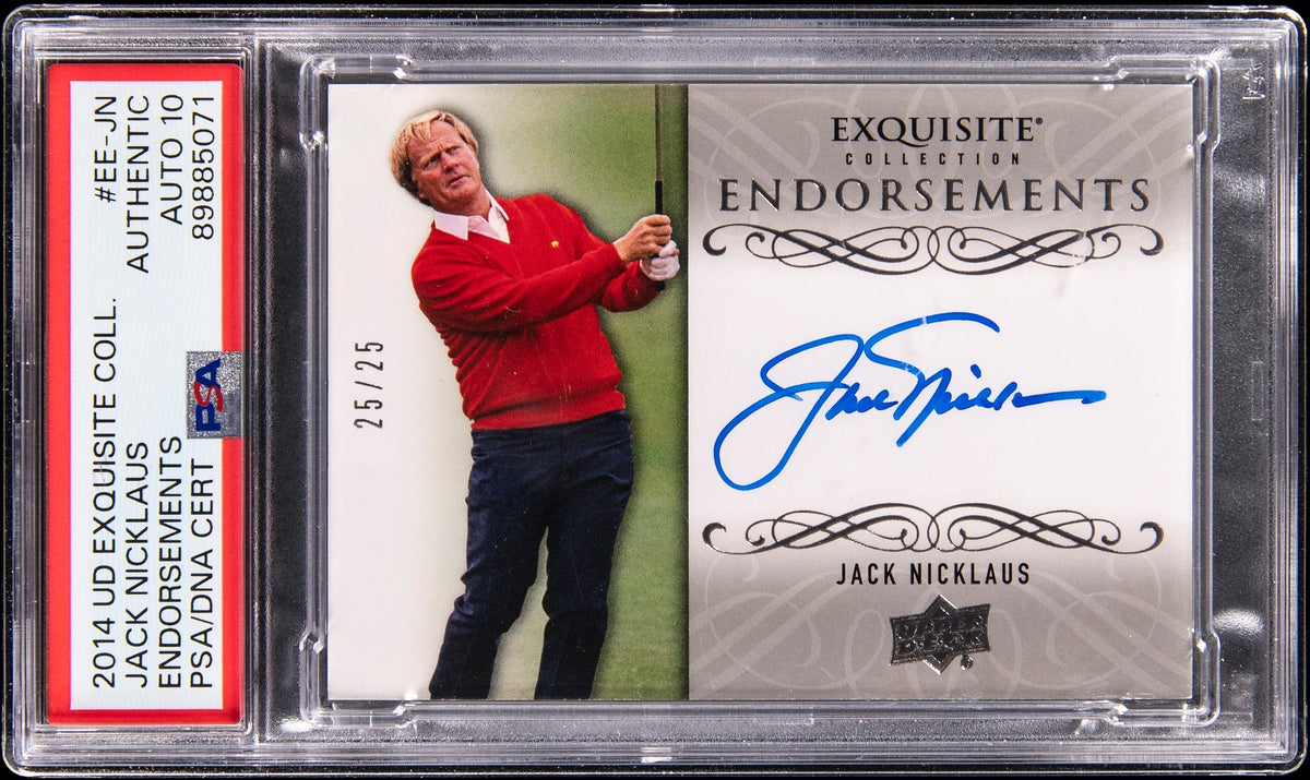 2014 UD Exquisite Endorsements Jack Nicklaus #EE-JN Auto 25/25 PSA/DNA Auto 10