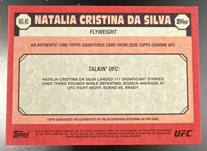 2026 Topps Chrome Natalia Da Silva 1986 Red Retro Auto /5