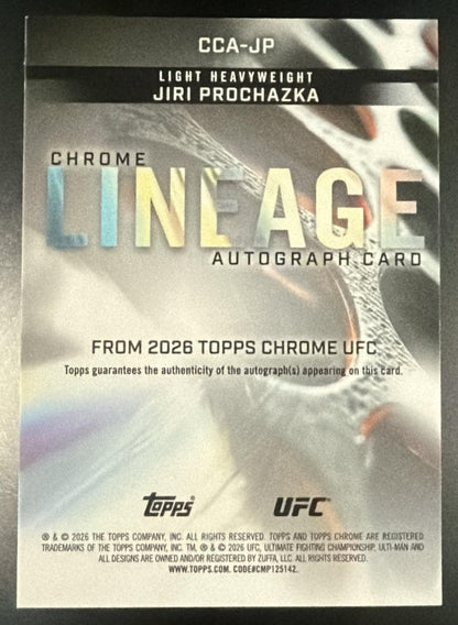 2026 Chrome Jiri Prochazka Lineage Red Auto /5