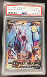 2022 Pokemon Go Mewtwo V #072 /78 PSA 10