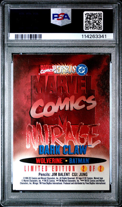 1995 Dc Versus Marvel Mirage Card Dark Claw-Mirage Card #2 2/2 PSA 5