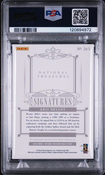 2015 National Treasures #263 Kris Bryant Signatures /99 PSA 10 120894972