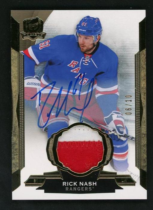 2014 Upper Deck The Cup 60 Rick Nash /10 New York Rangers Auto