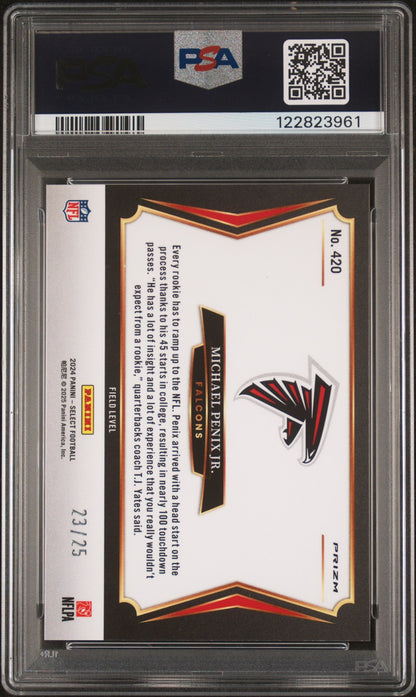 2024 Panini Select Prizm Tie Dye Michael Penix Jr. #420 /25 PSA 10