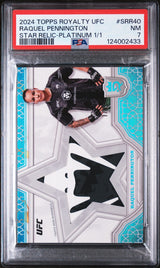 2024 Topps Royalty UFC Star Relics Platinum 1/1 Raquel Pennington #Srr40 PSA 7