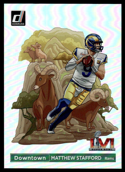 2022 Donruss Matthew Stafford Super Bowl Downtown! Ssp