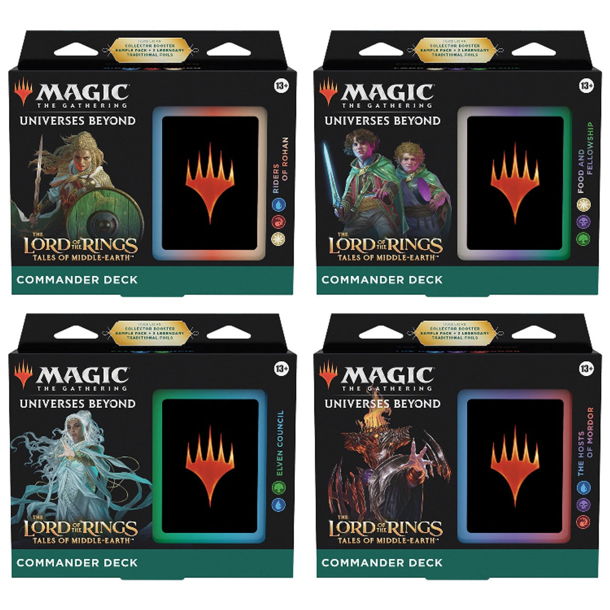 Magic The Gathering Lord Of The Rings Tales Of Middle-Earth Commander Deck Display