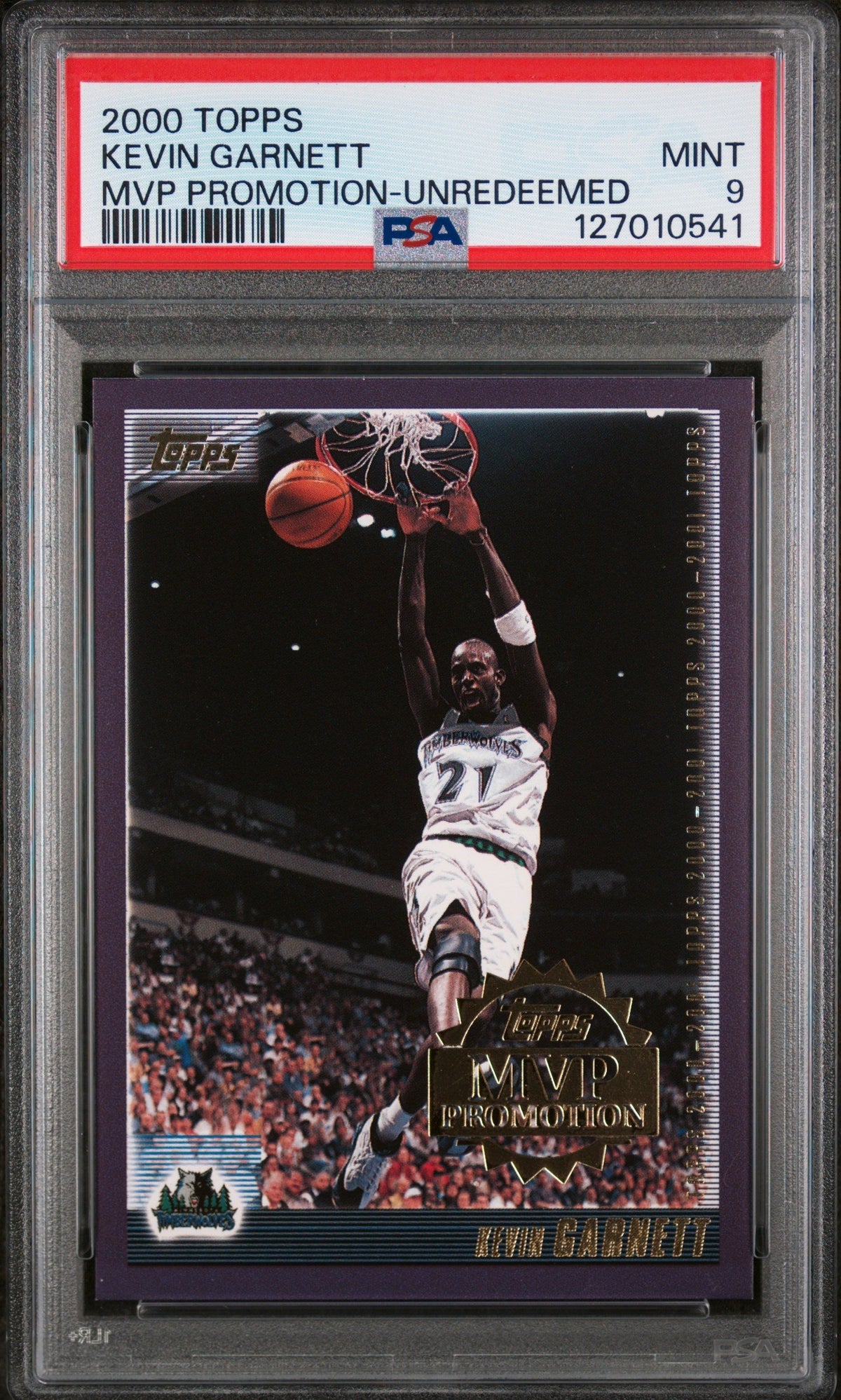 2000 Topps Mvp Promotion-Unredeemed Kevin Garnett PSA 9