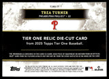 2025 Tier One Trea Turner Game-Used Triple Patch Relic Die-Cut 1/1