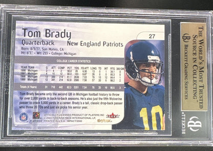 2000 Skybox Impact Rookies Tom Brady #27 BGS 9.5