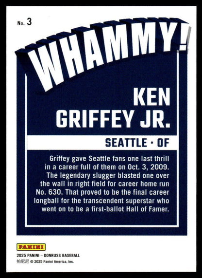 2025 Donruss #3 Ken Griffey Jr. Whammy! Ssp