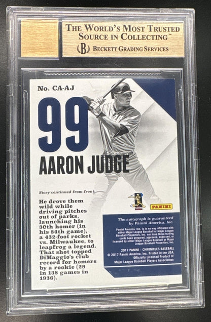 2017 Chronicles Aaron Judge Rookie Rc Auto BGS 9.5 Auto 10