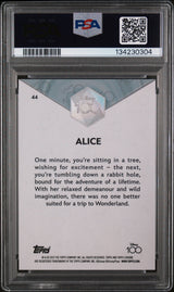 2023 Topps Chrome Uk Disney 100 Years of Wonder Alice #44 PSA 10