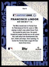 2025 Topps Originals #Tg-11 Francisco Lindor Grapefruit League 1/1