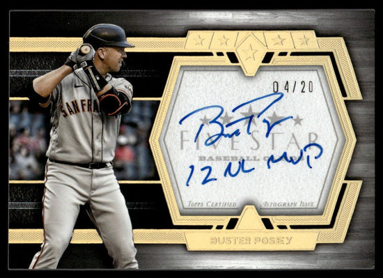 2022 Five Star Buster Posey Inscribed Auto /20 "2012 Nl Mvp"