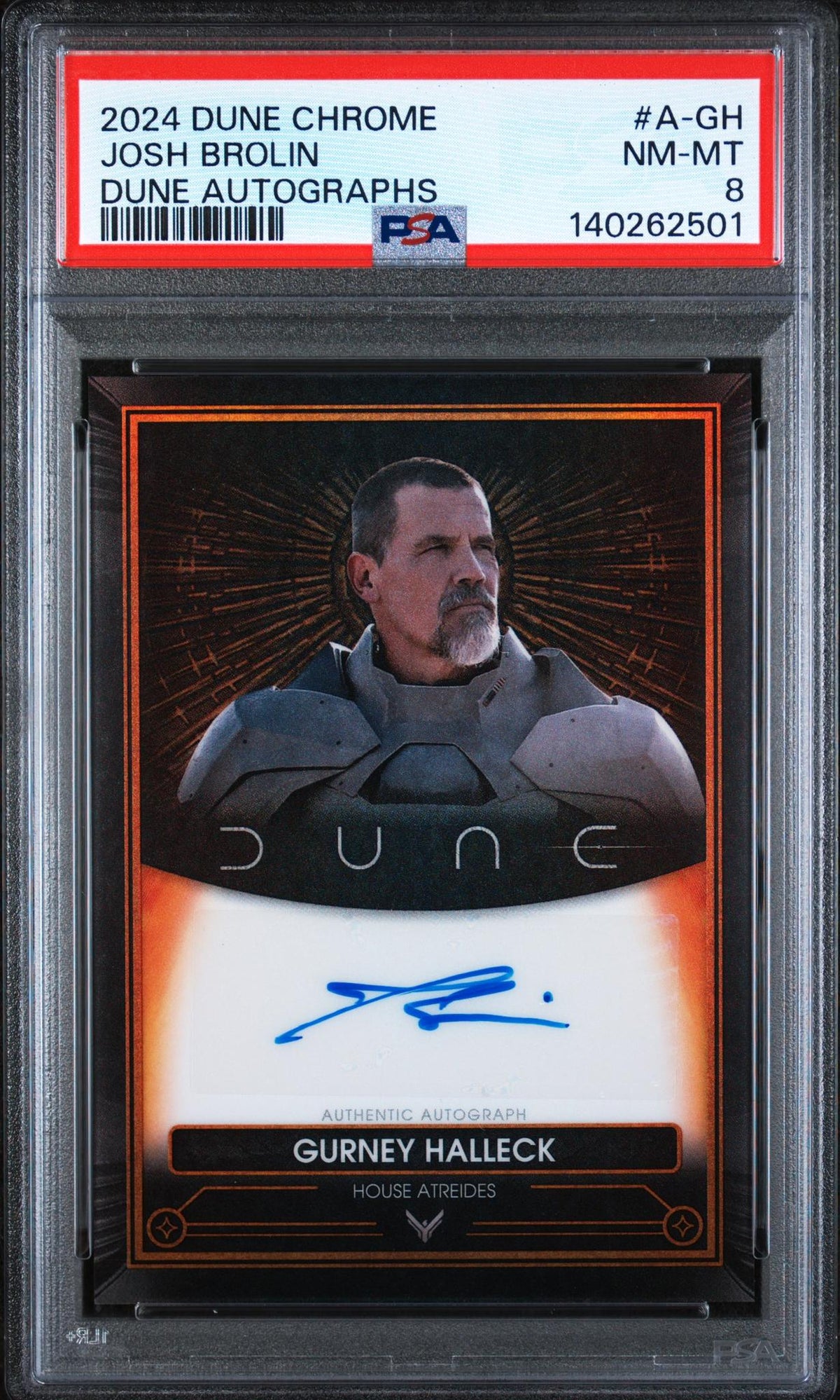 2024 Topps Chrome Dune Dune Autographs Gurney Halleck/Josh Brolin #A-Gh PSA 8