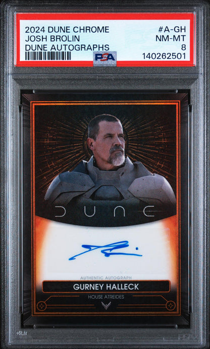 2024 Topps Chrome Dune Dune Autographs Gurney Halleck/Josh Brolin #A-Gh PSA 8