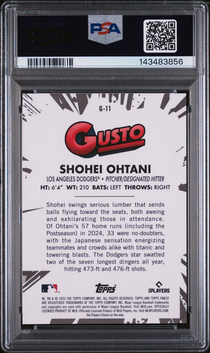 2025 Gusto Shohei Ohtani #G11 PSA 10