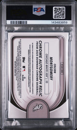 2025 Bowman Chrome Chrome Autograph Relics Chrome Auto Relics-Red Ref Colson Montgomery #Bcar-Cmo /5 PSA 10
