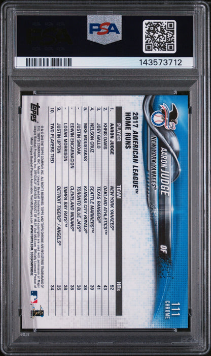 2018 Topps Chrome Sapphire Edition Aaron Judge #111 PSA 10